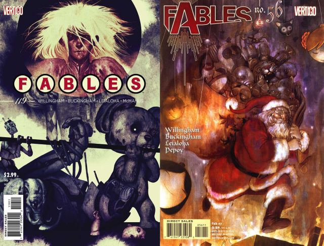 обложки двух выпусков комикса Fables
